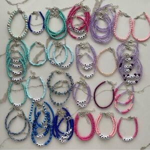 Gender Reveal Beaded Bracelets - Assorted Pastel & Jewel Tones